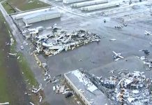 EEUU: Tornado golpeó el aeropuerto de John Tune en West Nashville