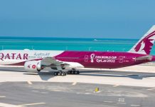 Qatar Airways presenta la primera aeronave con livery de la Copa Mundial 2022