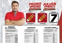 Este 11 de Abril, al Congreso en Lima marca el N° 7 de Julian Palacin por Perú Libre