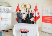 El Indecopi y la Cooperación Suiza – SECO firman acuerdo para fortalecer el sistema de propiedad intelectual peruano