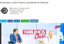 Entrevista a Julián Palacín, presidente de Indecopi