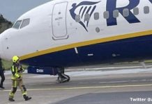 Un Boeing 737 de Ryanair sufrió dañados en su tren de morro al aterrizar en Dublín