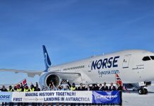Boeing 787 aterriza en la Antártida: el avión de pasajeros más grande en hacerlo