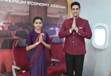 Air India exhibe las nuevas cabinas Business Class y Premium Economy de sus A320 en la SATTE 2025