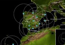 El temporal derriba el radomo del radar del EVA 4 en el Acuartelamiento Aéreo de Rosas